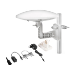 Outdoor omnidirectional antenna for DVB-T/T2 digital TV, 30dB