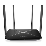 Wireless router MERCUSYS WL-AC1300 Gigabit, 4 antennas, AC12G