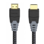 Cable HDMI v2.1 M-M HAMA 8K, Gold-Plated, 48 Gbps, 1.5m, Textile-sleeved, kink protection, 205445