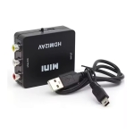HDMI to 3xRCA Converter (audio+video), USB-Powered, HDMI2AV