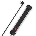 Surge protection Power Strip HAMA Aluminium, x6, Switch, 3m cable, Wall-Mountable, 223104