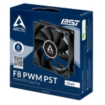 Fan ARCTIC 80x80x25 FDB, 200-3000rpm, P8 PWM PST Black
