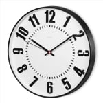 HAMA Wall Clock “Black Digits“, 35cm, Quiet, 185859