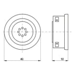 Magnetic Buzzer OD:40 mm