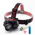 Headlamp KX-1805, 3 LED, (rechargeable)