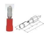 Bullet End Terminal, male (MPD1-156), RED