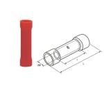 Insulated Butt Connector (BV1.25), RED
