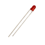 LED 3 mm HT-204SRD, GaAsP/GaP 660nm 10mcd 70deg, HI-EFFI RED diffused