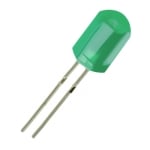 LED 8x8 mm L-803GD, GaP 570nm 10mcd 130deg, GREEN diffused