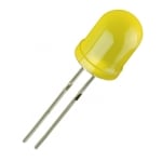 LED 10 mm MLL-100531, GaAsP/GaP 585nm 30mcd, YELLOW diffused