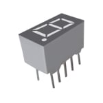 Single LED Digit Display KW1-361ASA, 9.14 mm, common anode, RED