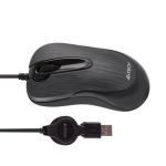 Wired Mouse A4 Tech N-60F-1 Black, V-Track, NB Retract