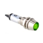 Signal Lamp M8, metal, NEON 220VAC, GREEN