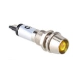 Signal Lamp M8, metal, NEON 220VAC, YELLOW