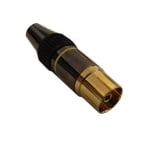 PAL (041) female, cable type, GOLD-METAL