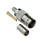 BNC female, cable type, METAL (RG-59), crimp mode