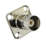 BNC female, panel type, METAL, 4 screw mode