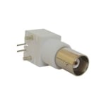BNC female, PCB type, PVC, angled