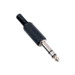 6.3 mm PLUG, male ST, cable type, PVC