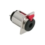 6.3 mm JACK, female ST, panel type, METAL, 2 screw mode