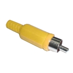 RCA male, cable type, PVC, YELLOW