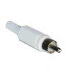 RCA male, cable type, PVC, WHITE