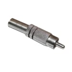 RCA male, cable type, METAL (10.5x19 mm), BLACK
