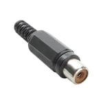 RCA female, cable type, PVC, BLACK