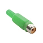 RCA female, cable type, PVC, GREEN