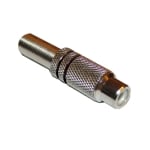 RCA female, cable type, METAL (10.5x19 mm), BLACK