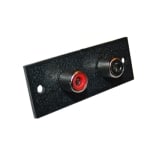RCA female 1x2P, panel type, PVC