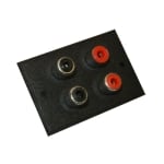 RCA female 2x2P, panel type, PVC, dual row