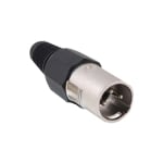 XLR 3P, male, cable type, PVC cap, L=65 mm