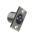 XLR 3P, male, panel type
