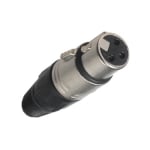 XLR 3P, female, cable type, PVC cap, L=71 mm