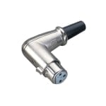 XLR 3P, female, cable type, angled