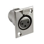 XLR 3P, female, panel type