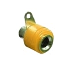 Banana Socket, panel type, YELLOW