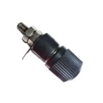 Banana Socket, panel type (32 mm), BLACK
