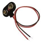 Battery 9V (6F22) Connector, wired 150 mm