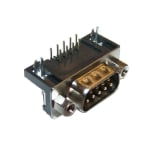 D-SUB 9P, male, PCB type, angled 90°