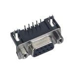 D-SUB 9P, female, PCB type, angled 90°