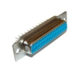 D-SUB 25P, female, PCB type
