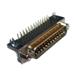 D-SUB 25P, male, PCB type, angled 90°