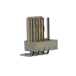 Connector 2.54 mm 5P, 3A/250V male, PCB type, angled 90°