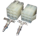 Connector 6.20 mm 9P (3x3P), 12A/300V, wire to wire, /pair/