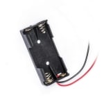 Battery Holder AAA, (1 row x2 battery), 150 mm wire