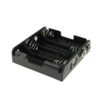 Battery Holder AA, (1 row x4 battery), Leads: 6F22 type