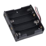 Battery Holder AA, (1 row x4 battery), 150 mm wire