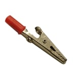 Crocodile Clip, 50 mm, banana type, RED